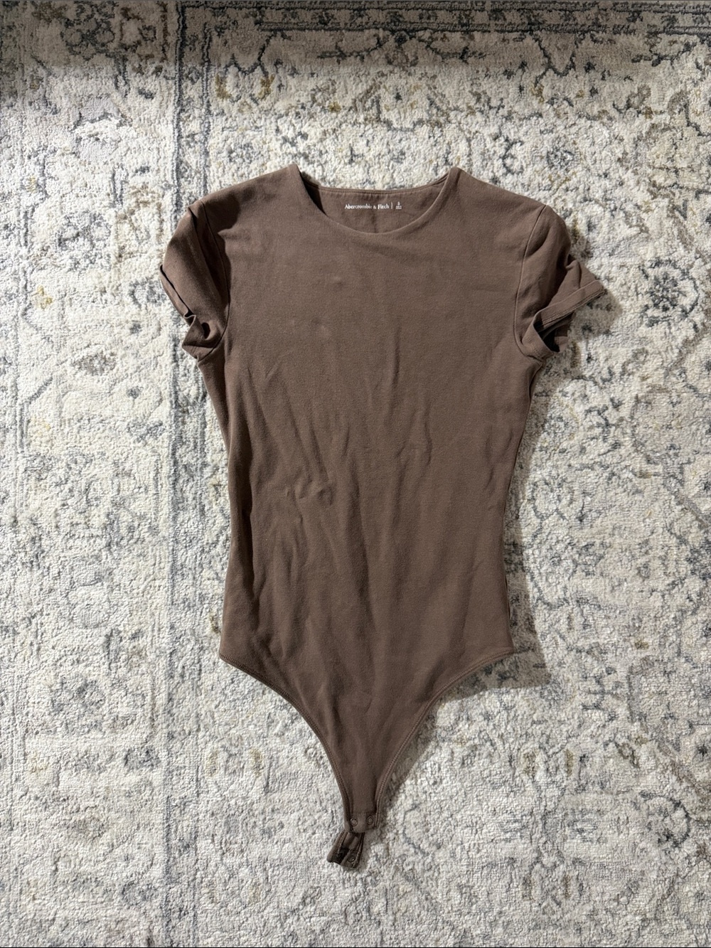 Abercrombie & Fitch Women's Brown Short-Sleeve Bodysuit